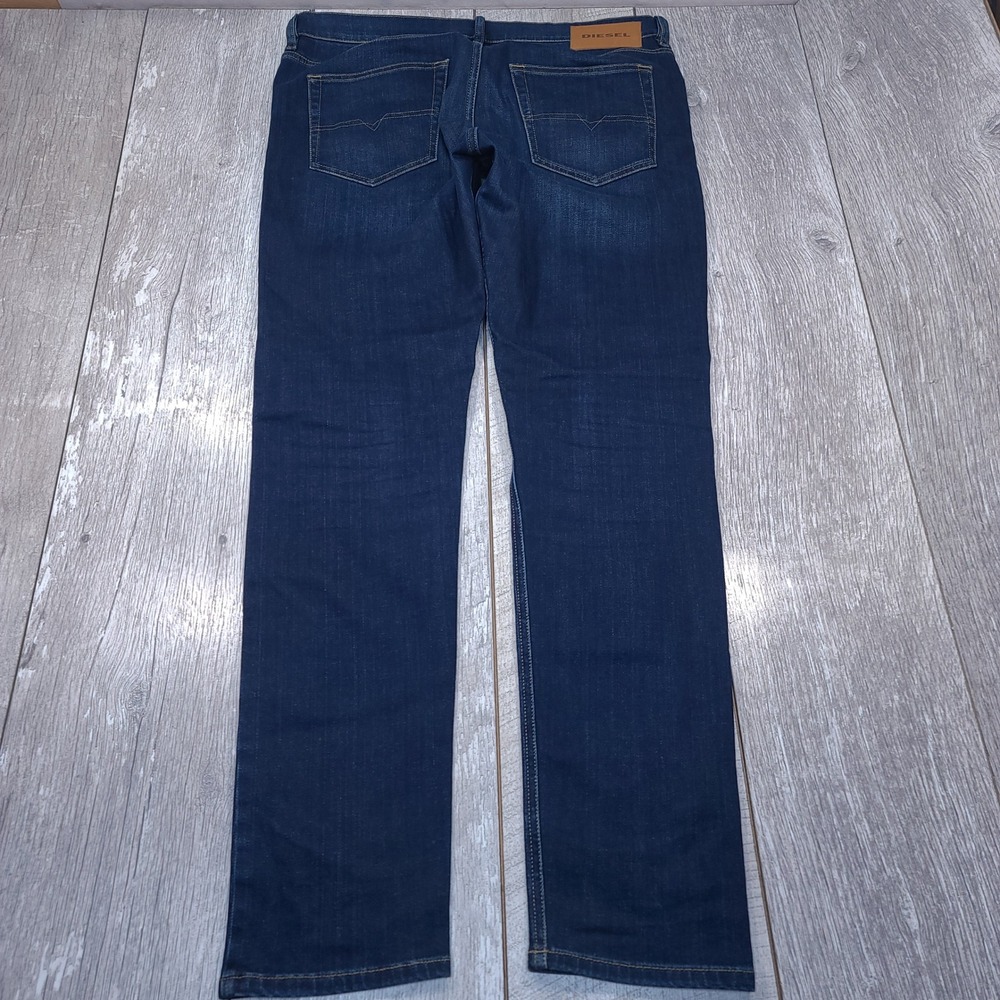 Diesel D-Luster Jeans Mens 34x34 Dark Blue Slim Fit Stretch Denim Pants - Picture 3 of 10